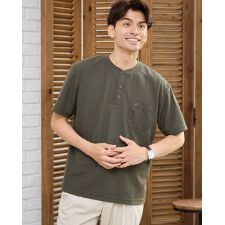 ヘンリーネックTシャツ