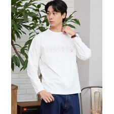 ベアプリント長袖Tシャツ