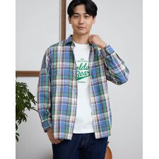 先染めチェックシャツ