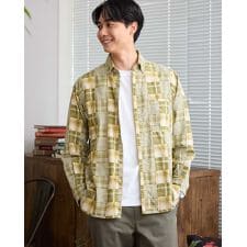 【大きいサイズ】パッチワークシャツ