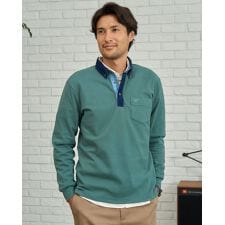 ゴールデンベア(GOLDENBEAR)の布帛襟長袖ポロシャツ