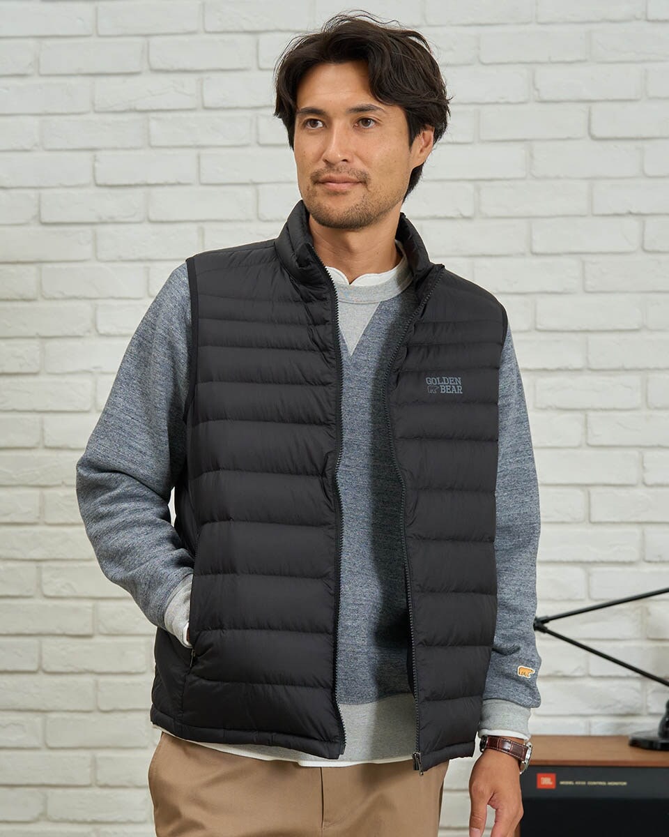 美品【Golden Bear 】ダウンベストライナーコート　L 大きいサイズ】軽量ダウンベスト | ゴールデンベア(GOLDENBEAR