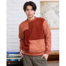 切替クルーネックスウェット