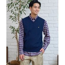 Vネックニットベスト