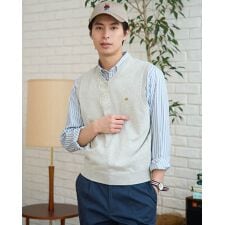 Vネックニットベスト