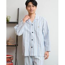 ストライプ柄ツイルテーラーパジャマ