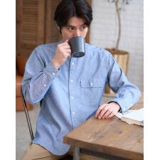 バンドカラーシャツ