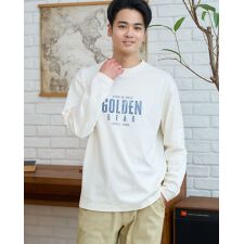 プリント長袖Tシャツ