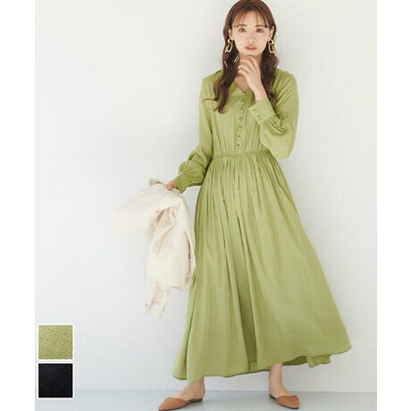 ヴィンテージサテン ロングワンピース 全2色 コカ Coca ファッション通販 マルイウェブチャネル Cb001 232 09 01