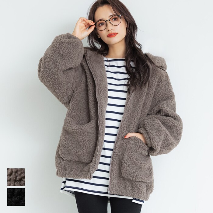 フード付き ボアブルゾン 全2色 | コカ(coca) | マルイウェブチャネル