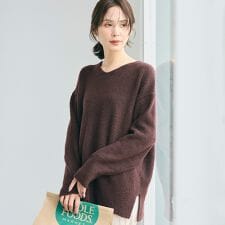 コカ(coca)の【新色登場】ふあふあヤク風Vネックプルオーバーニット 全10色