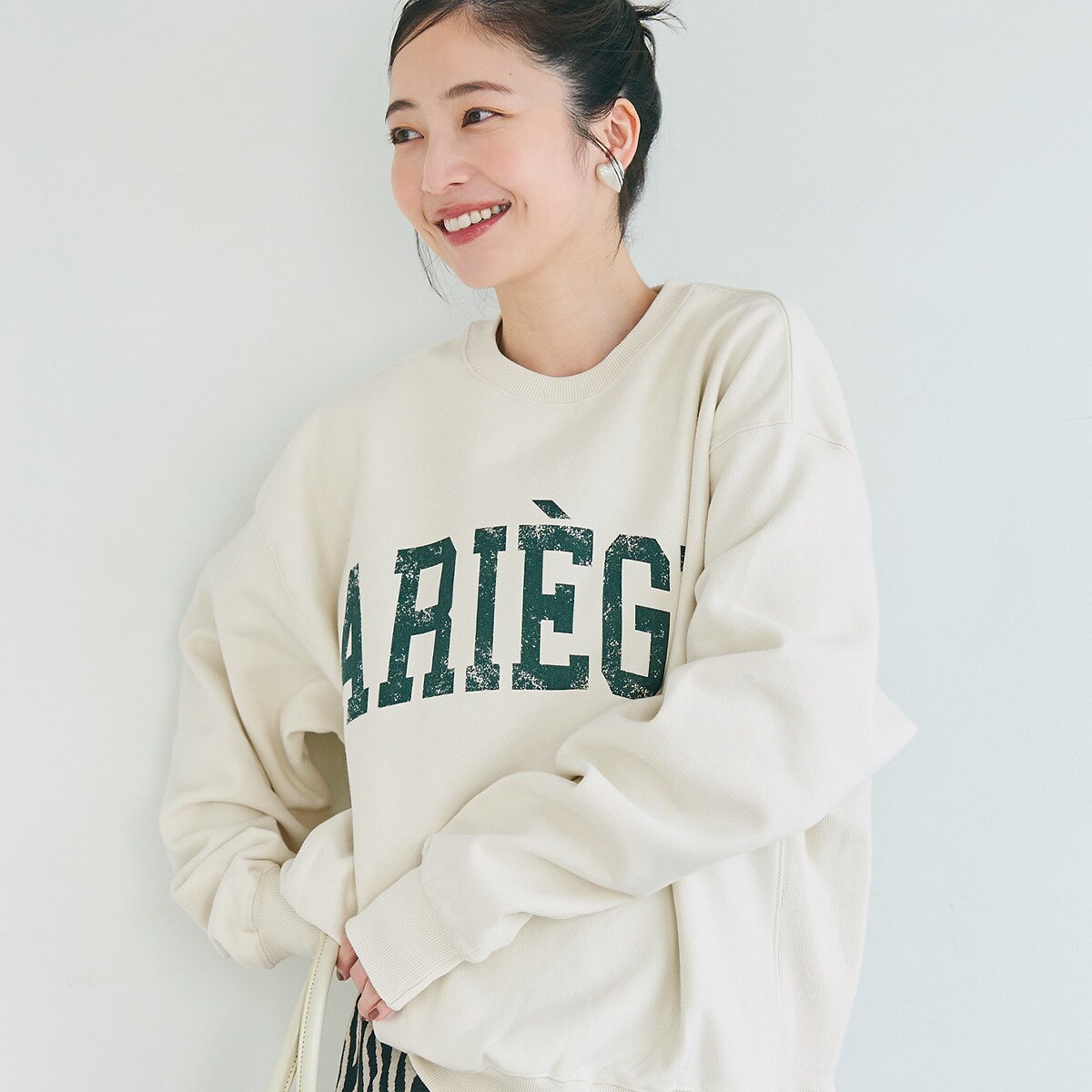 新品未使用 ユナイテッドアローズ コットン裏毛カレッジロゴスウェット BEAUTY&YOUTH UNITED ARROWS（ビューティーアンドユース