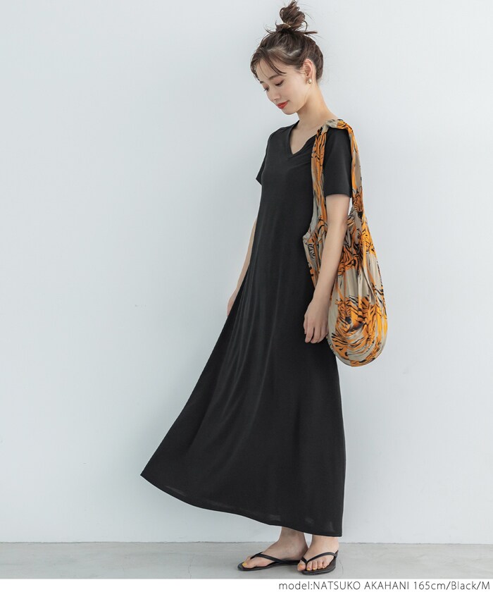 ワンピース シンプル Vネック カットワークレース ロング丈全3色 楽天市場】カットワーク刺繍vネックワンピースの通販