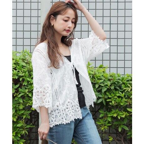 ボヘミアン レースカーディガン コカ Coca 16 01 ファッション通販 マルイウェブチャネル