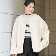 コカ(coca)のウォッシャブル ボアブルゾン 全4色