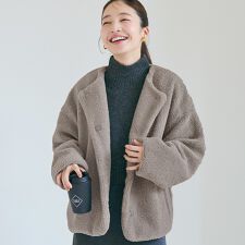 コカ(coca)のウォッシャブル ボアブルゾン 全4色