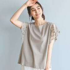 袖レース カットソー 全4色