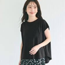 コカ(coca)のフレンチスリーブテールカットTシャツ 全4色