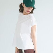 コカ(coca)のフレンチスリーブテールカットTシャツ 全4色