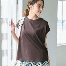 コカ(coca)のフレンチスリーブテールカットTシャツ 全4色