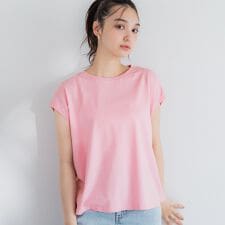 コカ(coca)のフレンチスリーブテールカットTシャツ 全4色