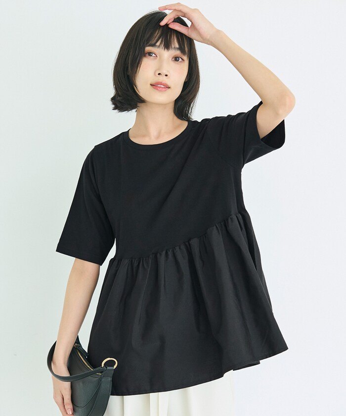 新色登場／ クルーネックドッキングカットソー 全4色 | コカ(coca