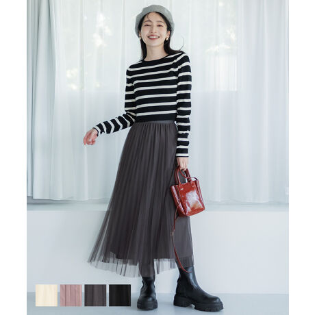 プリーツ チュール スカート 全4色 | コカ(coca) | マルイウェブチャネル 