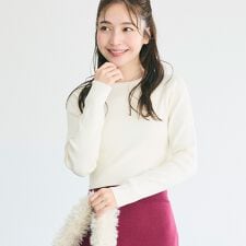 コカ(coca)のクロップドニットトップス 全6色