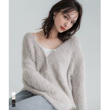 コカ(coca)のふんわりシャギーニットカーディガン 全4色