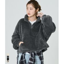 コカ(coca)の【新色登場】ボアハーフジップブルゾン 全5色