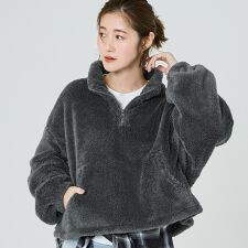 コカ(coca)の【新色登場】ボアハーフジップブルゾン 全5色