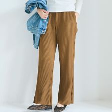 コカ(coca)のジョーゼットリブパンツ  全3色