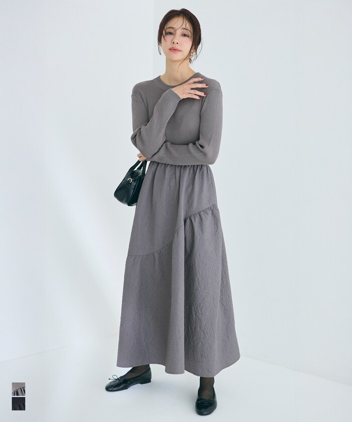 人気完売品 エンフォルド ドッキング ワンピース エンボスニットドッキングワンピース 全2色 | コカ(coca) | マルイ