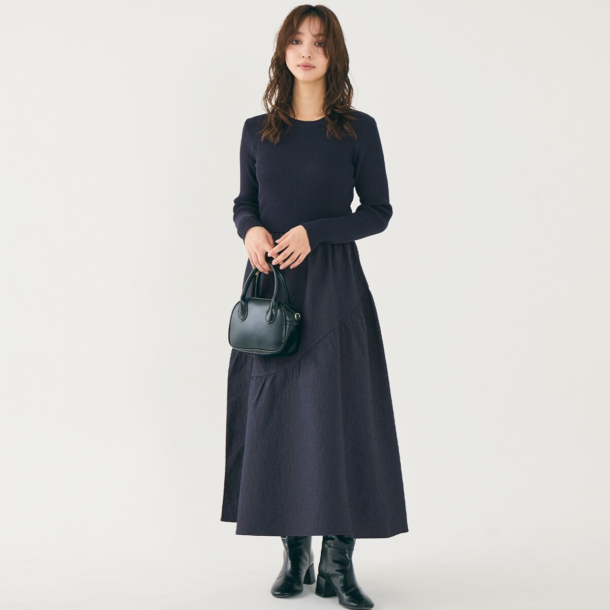 エンボスニットドッキングワンピース 全2色 | コカ(coca) | マルイ