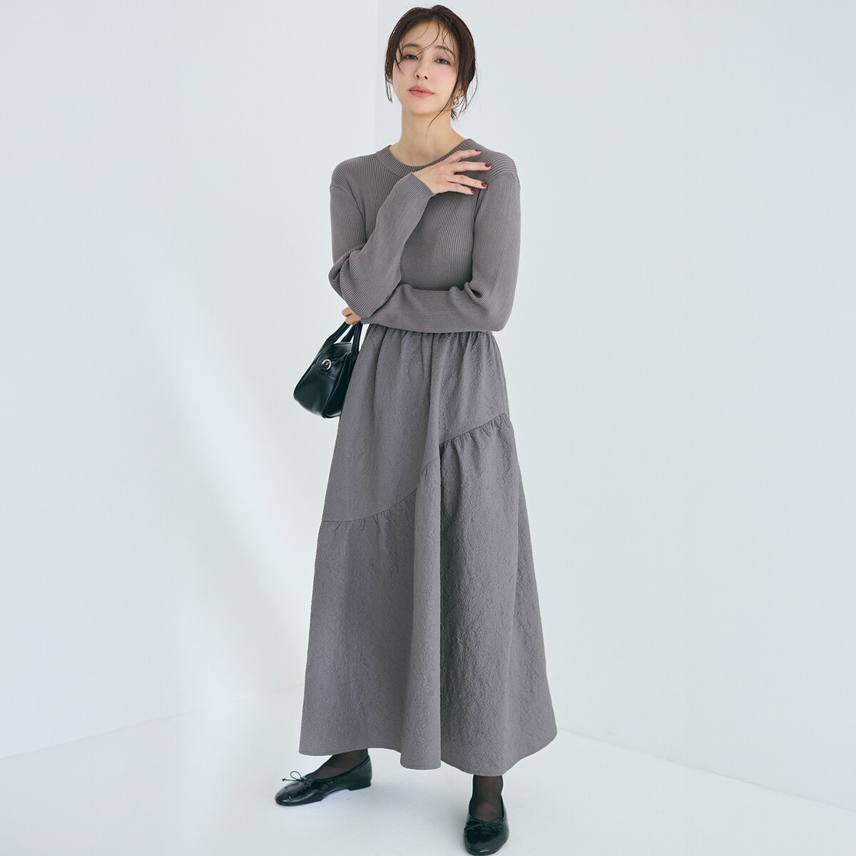 エンボスニットドッキングワンピース 全2色 | コカ(coca) | マルイ