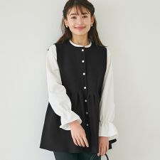 スポンディッシュペプラムベスト 全2色