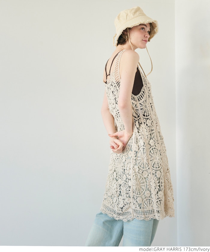 coca｜クロシェニットワンピース | Rakuten Fashion(楽天