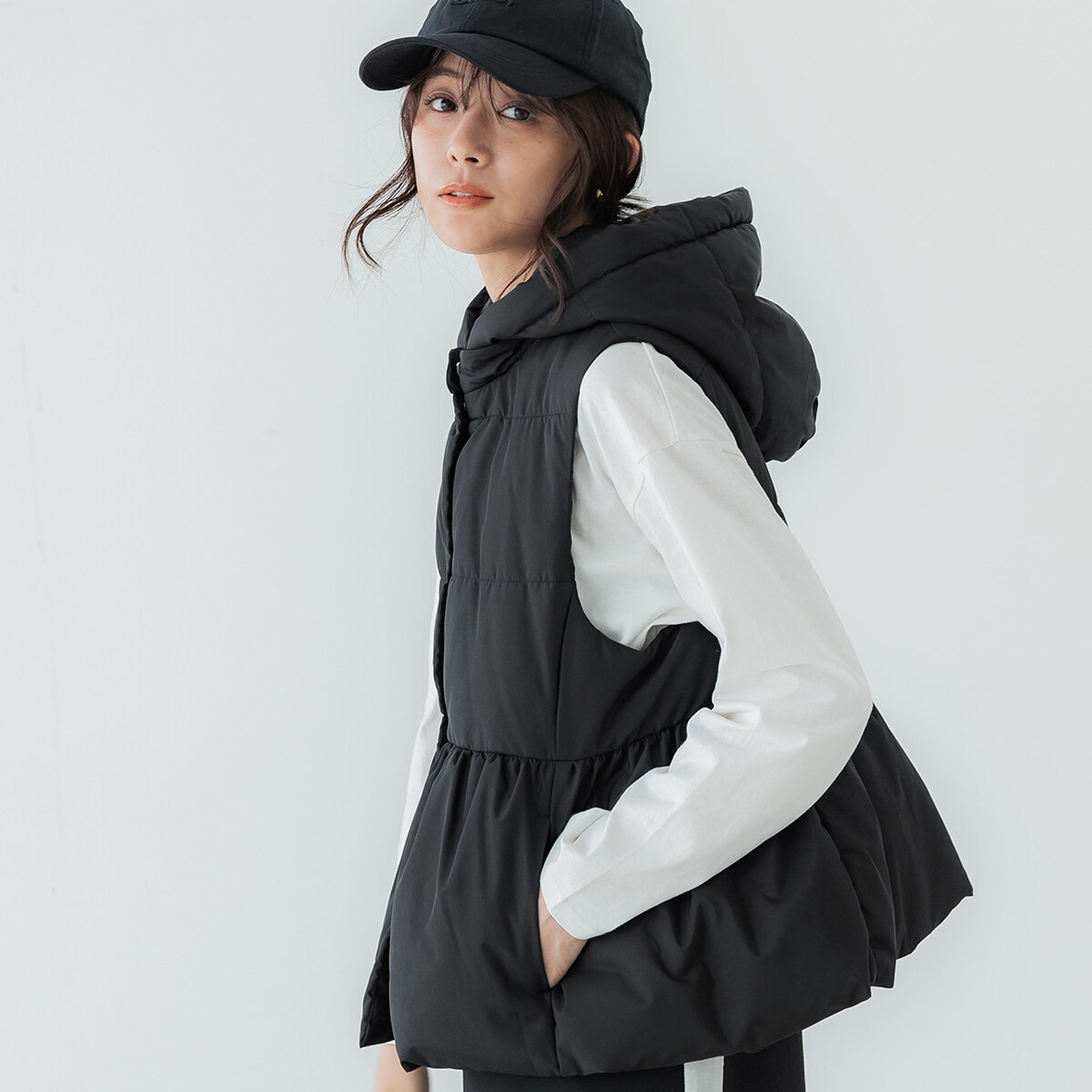 フード取り外し可能 中綿ベスト 全2色 | コカ(coca) | マルイ