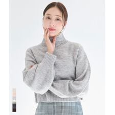 コカ(coca)の【新色登場】袖バルーンボトルネックニットトップス 全6色