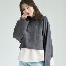 【新色登場】2点セットハイネックニット 全2色