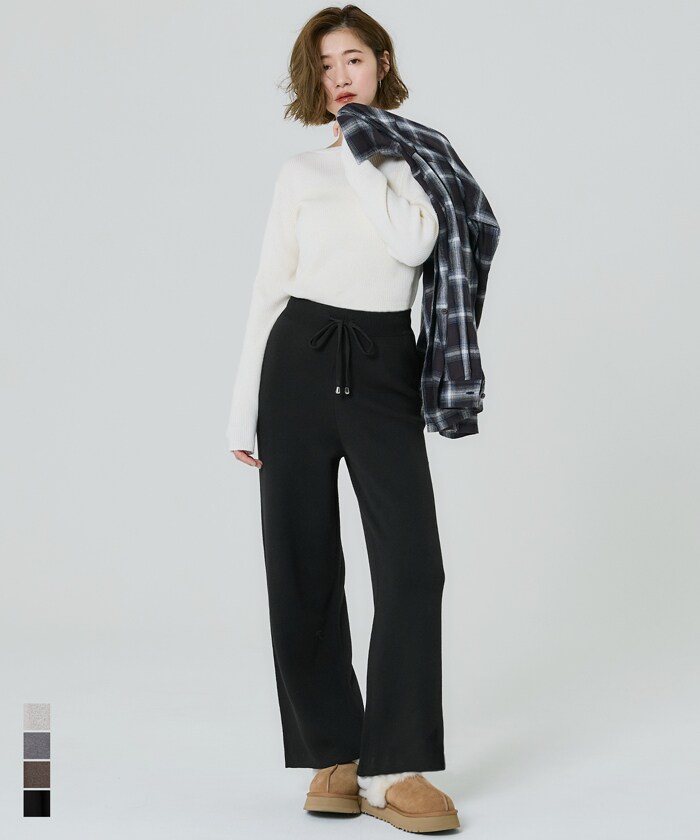 STORY掲載！ウエストゴム／タックあり】セルロースデニム イージー