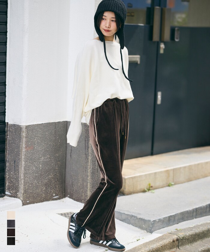 ベロアフレアラインパンツ 全4色 | コカ(coca) | マルイウェブチャネル