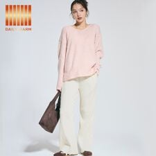 コカ(coca)の裏起毛ジョーゼットリブパンツ 全4色