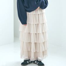 チュールティアードスカート 全3色