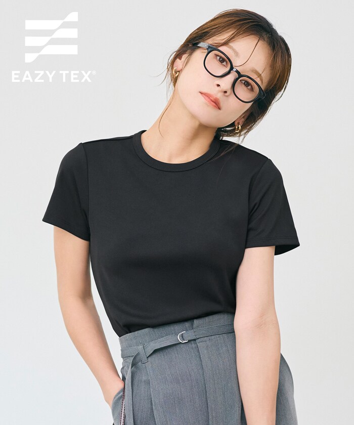 西山茉希様着用】EAZYTEXクルーネックTシャツ 全6色 / UVカット・シワ