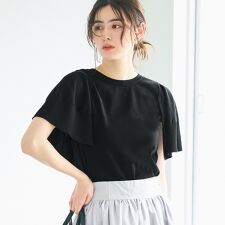 シャリ感レーヨンケープニット 全2色