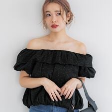 コカ(coca)のシアーブラウス 全2色