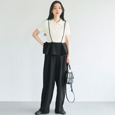 コカ(coca)のフリルオールインワン 全2色