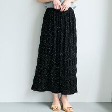 イレギュラープリーツロングスカート 全2色