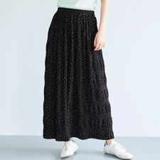 イレギュラープリーツロングスカート 全2色